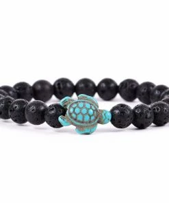 Fahlo Lava Stone Turtle Journey Bracelet