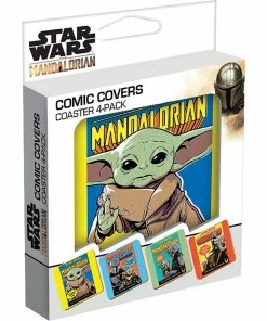 Star Wars: The Mandalorian Comic Book Cover Coasters, Set Of 4 -Department Store Shop The Mandalorian Coaster Set 17446 02