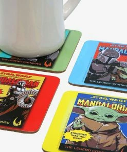 Star Wars: The Mandalorian Comic Book Cover Coasters, Set Of 4 -Department Store Shop The Mandalorian Coaster Set 17446 03