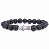 Fahlo Lava Stone Shark Voyage Bracelet