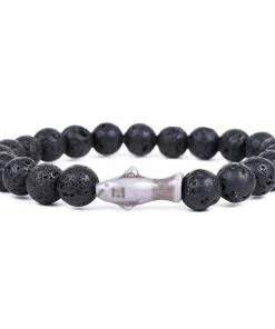 Fahlo Lava Stone Shark Voyage Bracelet