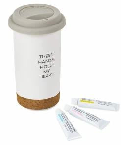 Hallmark These Hands Hold My Heart Ceramic Travel Mug, 12.5 Oz.