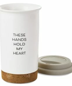 Hallmark These Hands Hold My Heart Ceramic Travel Mug, 12.5 Oz. -Department Store Shop These Hands Hold My Heart Travel Mug With Paints 1BBY4852 04