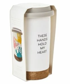 Hallmark These Hands Hold My Heart Ceramic Travel Mug, 12.5 Oz. -Department Store Shop These Hands Hold My Heart Travel Mug With Paints 1BBY4852 05