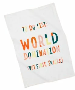 Hallmark To Do List: World Domination Tea Towel