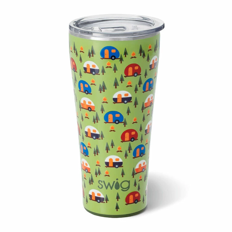 Swig Happy Camper Stainless Steel Tumbler, 32 Oz. 1 Swig Happy Camper Stainless Steel Tumbler, 32 Oz.