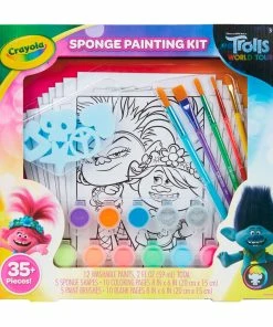 Crayola® Trolls Washable Sponge Painting Kit, 35+ Pieces