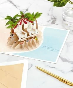 Hallmark Tropical Beach Scene 3D Pop-Up Anniversary Card 13 Hallmark Tropical Beach Scene 3D Pop-Up Anniversary Card -Department Store Shop Tropical Beach Scene 3D PopUp Anniversary Card 1299LAD2773 06