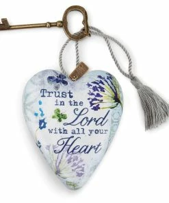 Trust In The Lord Art Heart Sculpture, 4"