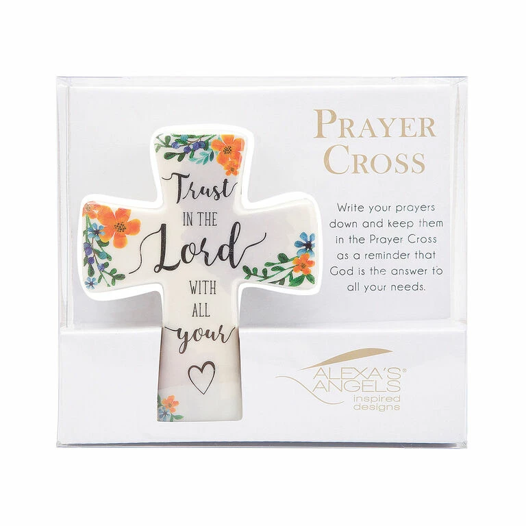 Roman Trust In The Lord Porcelain Prayer Cross 2 Roman Trust In The Lord Porcelain Prayer Cross - Image 2