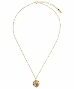 Flowers Charm Dear You Best Friend Necklace, 17.5" 5 Flowers Charm Dear You Best Friend Necklace, 17.5" -Department Store Shop Two Flowers Gold Charm Necklace 1005060062 03