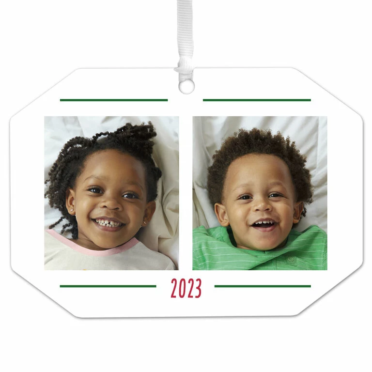 Hallmark Two-Photo Personalized Text And Photo Metal Ornament 1 Hallmark Two-Photo Personalized Text And Photo Metal Ornament