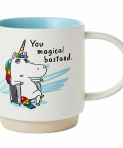 Hallmark Unicorn You Magical Bastard Funny Mug, 16 Oz.