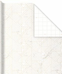 Hallmark Upscale Neutrals 3-Pack Wrapping Paper, 85 Sq. Ft. Total -Department Store Shop Upscale Neutrals 2 Standard 1 Foil 3Pack Gift Wrap 5EWR6417 04
