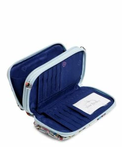 Vera Bradley RFID All-in-One Crossbody In Sea Air Floral -Department Store Shop Vera Bradley Blue Painted Floral Pattern Crossbody Purse 2845516705 03