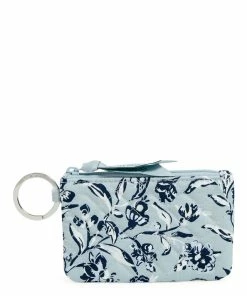 Vera Bradley Zip ID Case In Perennials Gray