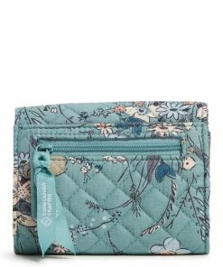 Vera Bradley RFID Riley Compact Wallet In Sunlit Garden Sage 3 Vera Bradley RFID Riley Compact Wallet In Sunlit Garden Sage -Department Store Shop Vera Bradley Green Floral Pattern Small Wallet 2842916046 02