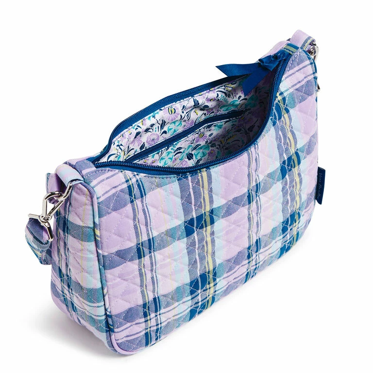 Vera Bradley Frannie Crescent Crossbody Purse In Amethyst Plaid 3 Vera Bradley Frannie Crescent Crossbody Purse In Amethyst Plaid - Image 3