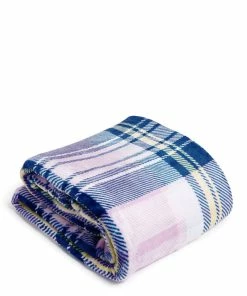 Vera Bradley Throw Blanket In Amethyst Plaid