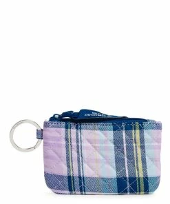 Vera Bradley Zip ID Case In Amethyst Plaid