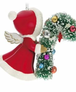 Hallmark Vintage Angel Porcelain Ornament -Department Store Shop Vintage Angel With Candy Cane Keepsake Ornament 2499QXT4127 06