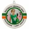Volleyball Ceramic Circle Personalized Photo Ornament