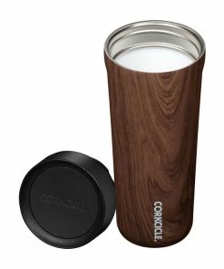 Corkcicle Walnut Wood Stainless Steel Commuter Cup, 17 Oz. -Department Store Shop Walnut Wood Insulated Commuter Cup With Lid 2817PWW 03