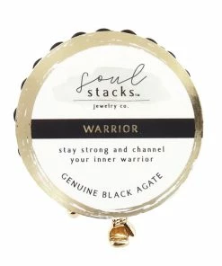 Soul Stacks Warrior Beaded Stretch Bracelets, Set Of 3 4 Soul Stacks Warrior Beaded Stretch Bracelets, Set Of 3 -Department Store Shop Warrior BlackGold Beaded Stretch Bracelets STXWAR 02