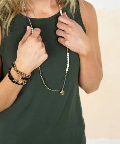 Soul Stacks Warrior Beaded Wrap Jewelry -Department Store Shop Warrior BlackGoldSilver Beaded BraceletNecklace STXWWAR 03