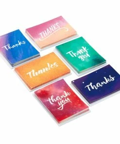 Hallmark Watercolor Assorted Blank Thank-You Notes, Pack Of 48