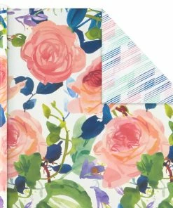 Hallmark Watercolor Tones 3-Pack Reversible Wrapping Paper, 75 Sq. Ft. Total 9 Hallmark Watercolor Tones 3-Pack Reversible Wrapping Paper, 75 Sq. Ft. Total -Department Store Shop Watercolor Tones 3Pack Reversible Wrapping Paper 5EWR6405 04
