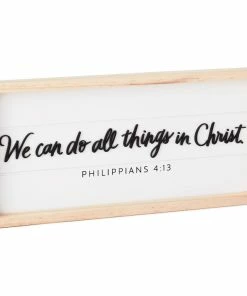 Hallmark We Can Do All Things In Christ Wooden Quote Sign, 15x7