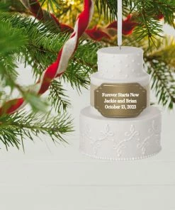 Hallmark Wedding Cake Personalized Ornament 4 Hallmark Wedding Cake Personalized Ornament -Department Store Shop Wedding Cake Personalized Christmas Ornament 2999QHE2203B1 02