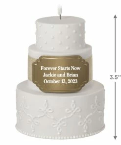 Hallmark Wedding Cake Personalized Ornament 5 Hallmark Wedding Cake Personalized Ornament -Department Store Shop Wedding Cake Personalized Christmas Ornament 2999QHE2203B1 03