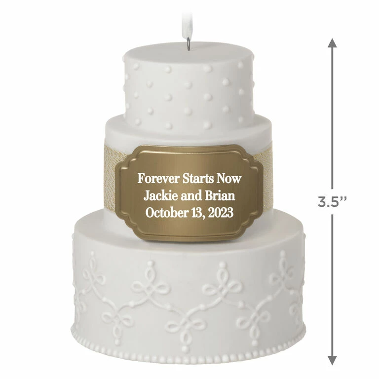 Hallmark Wedding Cake Personalized Ornament 3 Hallmark Wedding Cake Personalized Ornament - Image 3