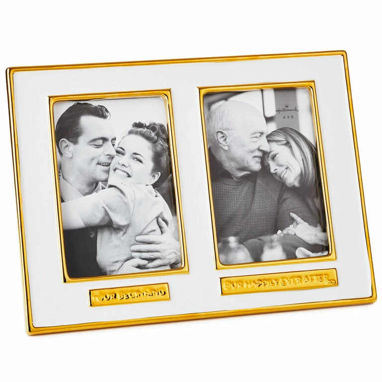 Hallmark Our Beginning And Happily Ever After Ceramic Picture Frame, 4x6 1 Hallmark Our Beginning And Happily Ever After Ceramic Picture Frame, 4x6