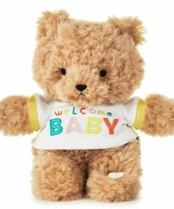 Hallmark Welcome Baby Recordable Teddy Bear Stuffed Animal, 8.75"