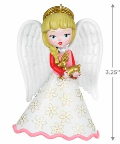 Hallmark Heirloom Angels Ornament -Department Store Shop White Pink Angel Keepsake Ornament 1699QXR8197 03