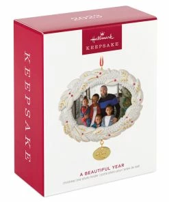 Hallmark A Beautiful Year 2023 Metal Photo Frame Ornament 9 Hallmark A Beautiful Year 2023 Metal Photo Frame Ornament -Department Store Shop White Wreath Picture Frame Keepsake Ornament 1999QGO2617 04