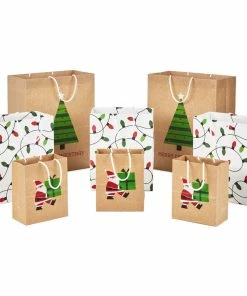 Hallmark Merry Mix 8-Pack Christmas Gift Bags, Assorted Sizes And Designs