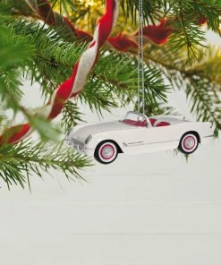 Department Store Shop -Department Store Shop White and Red Corvette Car Keepsake Ornament 2199QXE3247 02
