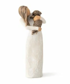 Willow Tree Adorable You Dark Brown Dog Figurine, 7.5"
