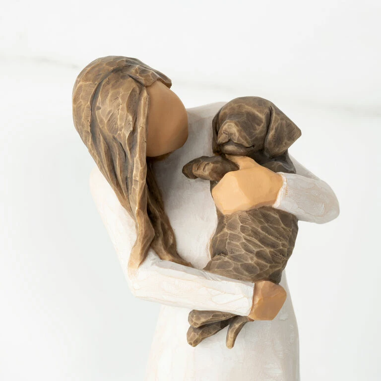 Willow Tree Adorable You Dark Brown Dog Figurine, 7.5" 3 Willow Tree Adorable You Dark Brown Dog Figurine, 7.5" - Image 3