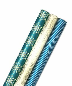 Hallmark Winter Glow 3-Pack Christmas Wrapping Paper Assortment, 80 Sq. Ft.