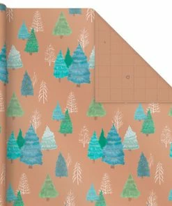 Hallmark Winter Nature Kraft Prints 3-Pack Christmas Wrapping Paper, 90 Sq. Ft. -Department Store Shop Winter Nature 3Pack Christmas Wrapping Paper 5JXW1051 05