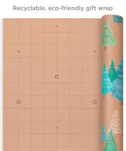 Hallmark Winter Nature Kraft Prints 3-Pack Christmas Wrapping Paper, 90 Sq. Ft. -Department Store Shop Winter Nature 3Pack Christmas Wrapping Paper 5JXW1051 08
