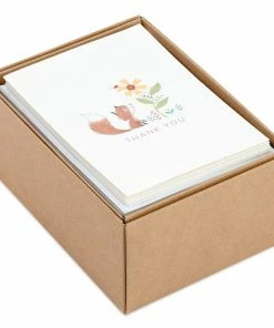 Hallmark Woodland Animals Assorted Blank Thank-You Notes, Box Of 48