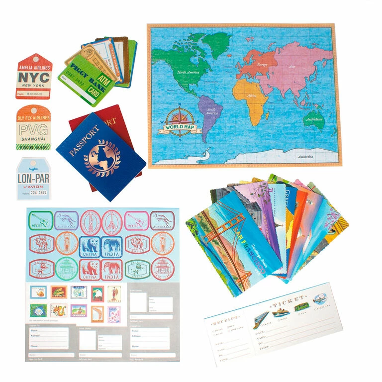 Eeboo World Traveler Pretend Play Set 2 Eeboo World Traveler Pretend Play Set - Image 2