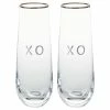 Hallmark XO Stemless Champagne Flutes, Set Of 2