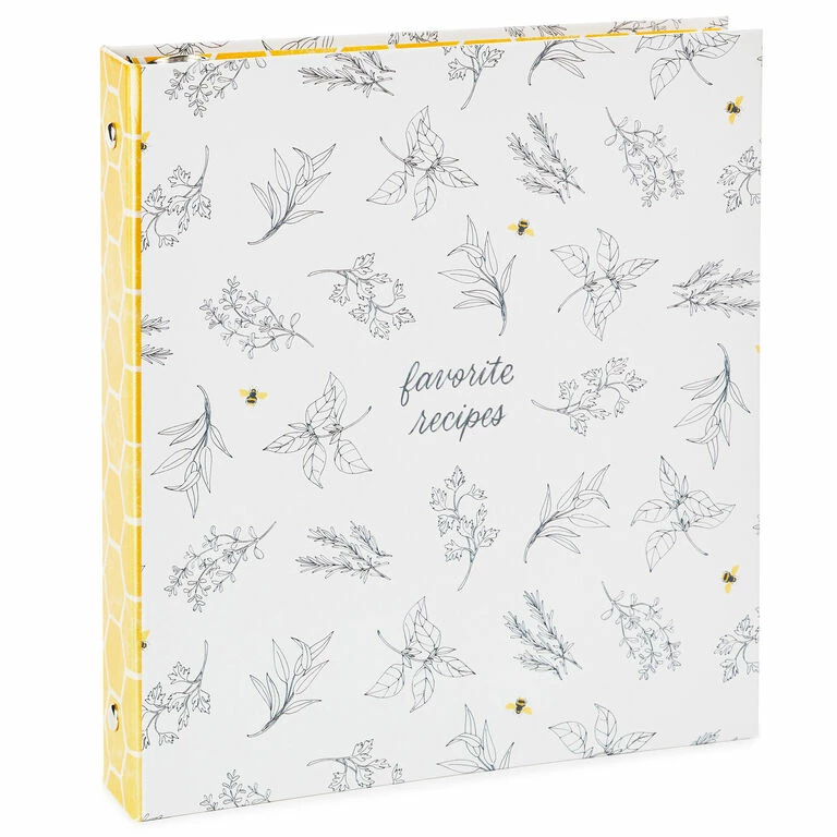 Hallmark Yellow Honeycomb Recipe Organizer Book 1 Hallmark Yellow Honeycomb Recipe Organizer Book